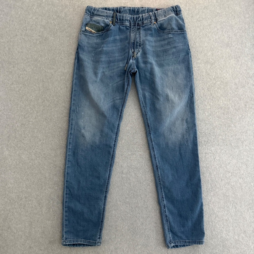 Diesel Waykee JoggJeans Mens 34x32 Denim Sweatpants Hybrid Straight Fit - Picture 2 of 12